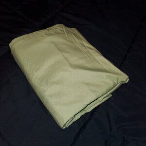 Green Bed Skirt with White Edge
